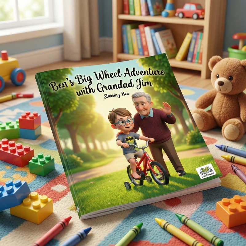 A personalised StoryBolt hardcover book